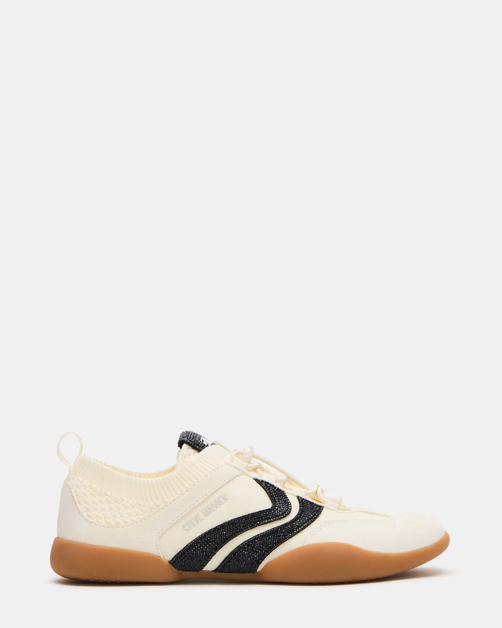 REBOOT Bone Rhinestones Low-Top Lace-Up Women's Sneaker | Steve Madden