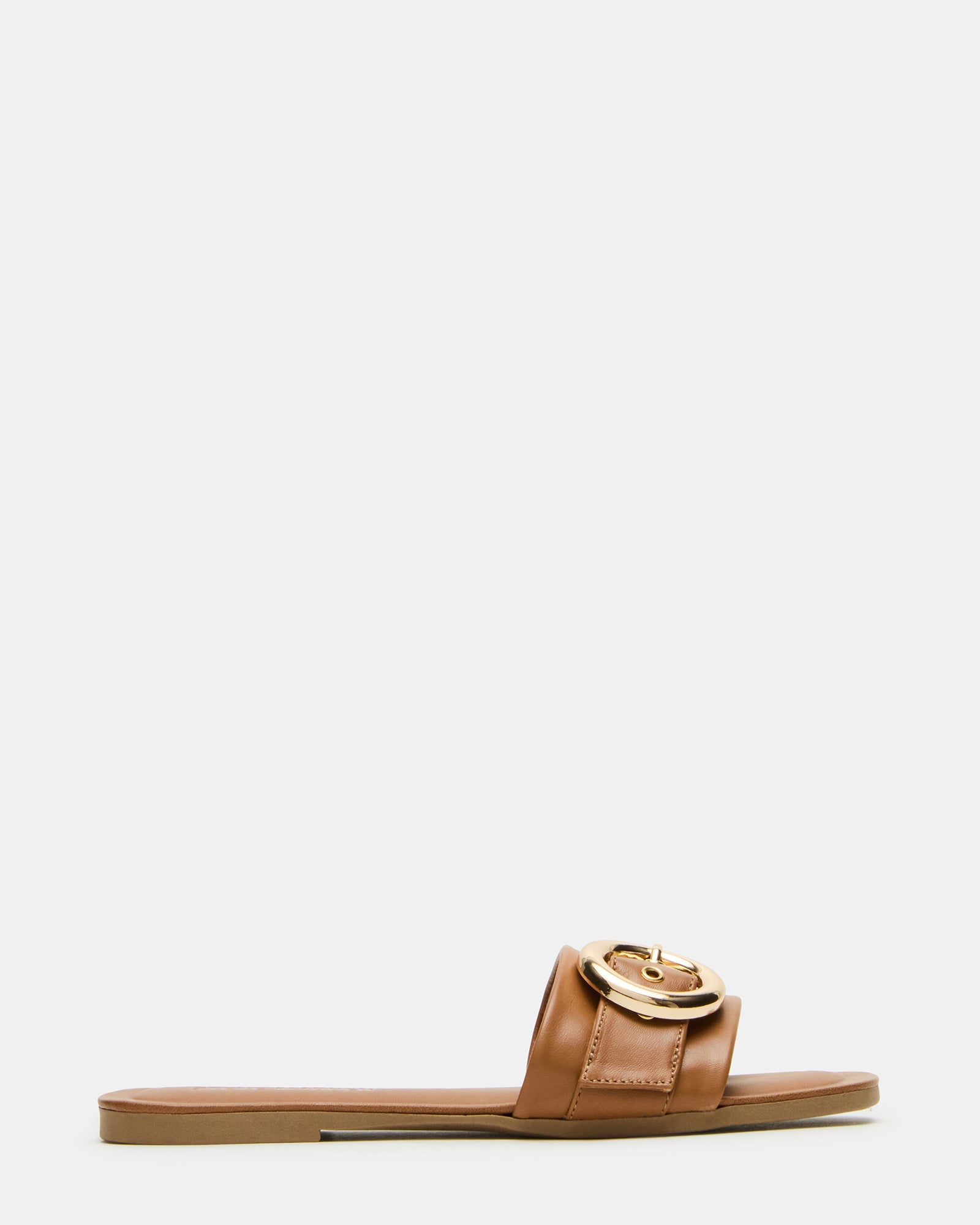 REEF Tan Leather Square-Toe Slide Women's Sandal | Steve Madden