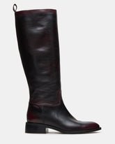 REMINGTON Dark Cherry Leather Knee-High Women's Riding Boot | Steve Madden