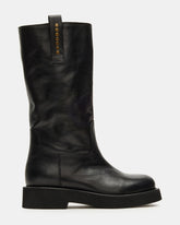 RIDGE Black Leather Studded Platform Women's Boot | Steve Madden