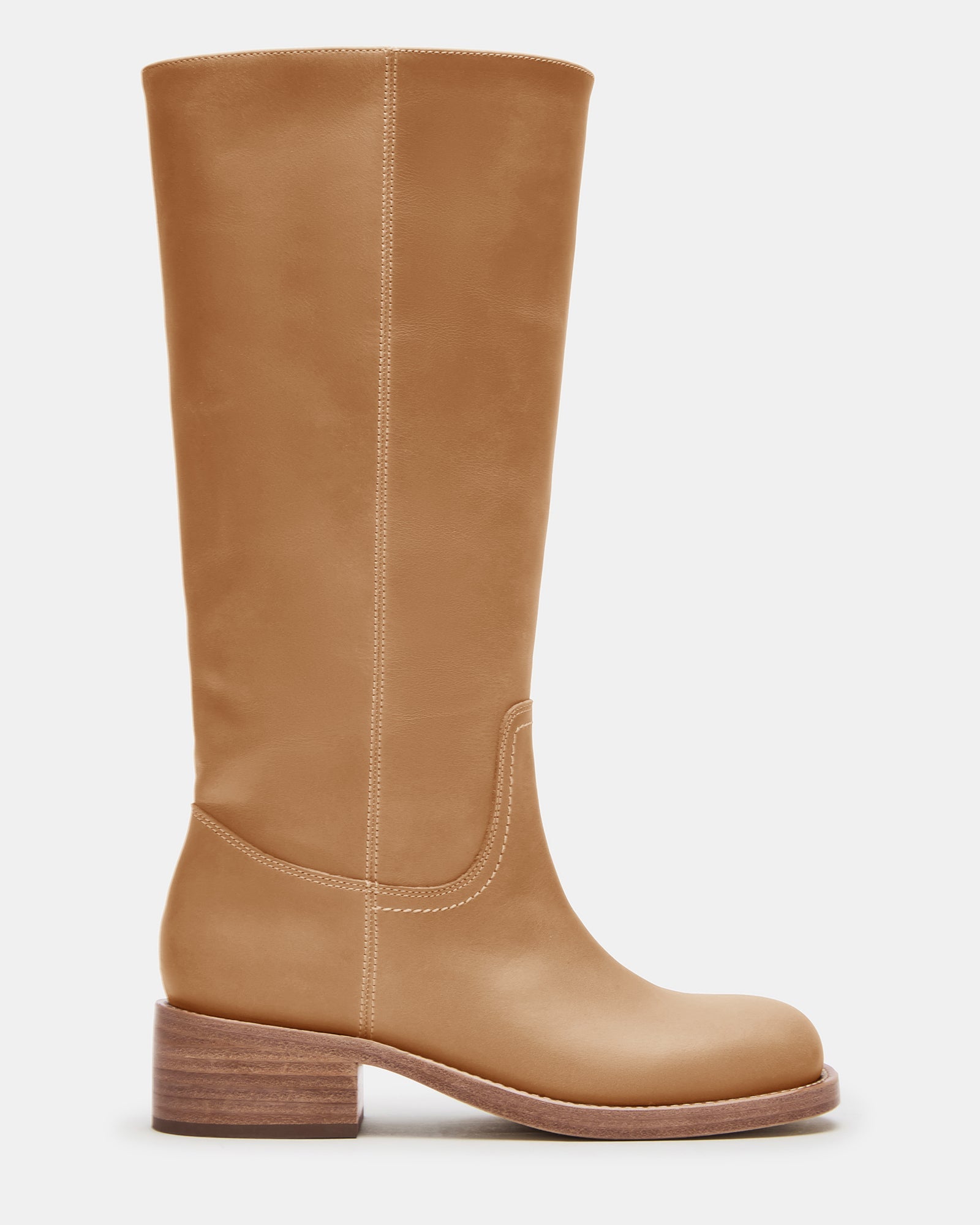RIGGS Banana Leather Wide Calf Square-Toe Women's Boot | Steve Madden