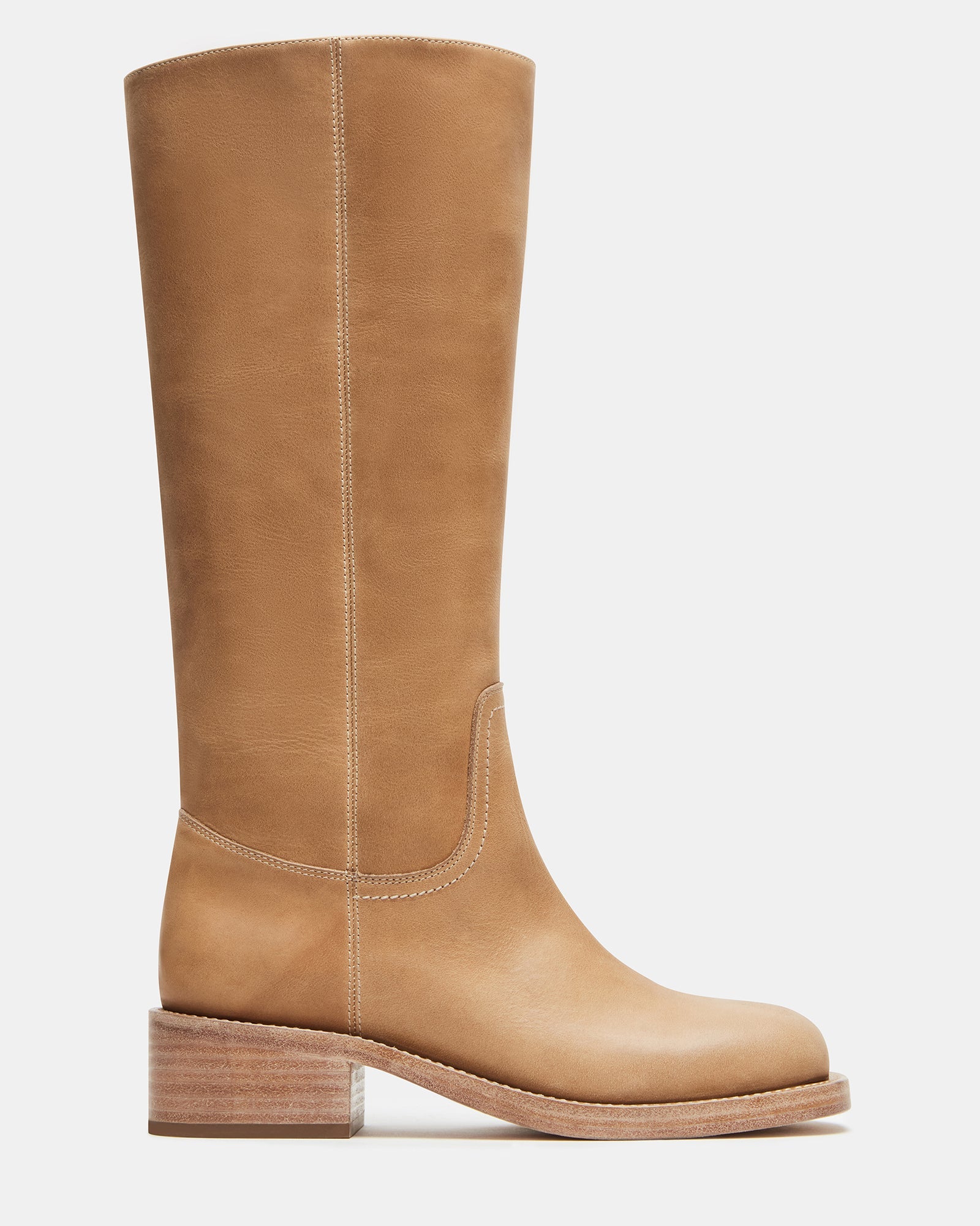 RIGGS Banana Leather Square-Toe Women's Boot | Steve Madden