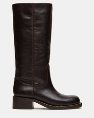 RIGGS Brown Plaid Square-Toe Women's Boot | Steve Madden