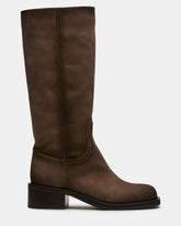 RIGGS Taupe Nubuck Square-Toe Women's Boot | Steve Madden