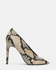 SANTINO Snake Open Peep-Toe Stiletto PVC Strap Women's Heel | Steve Madden