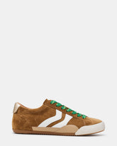 SEYMOUR Chestnut Suede Low-Top Lace-Up Women's Sneaker | Steve Madden