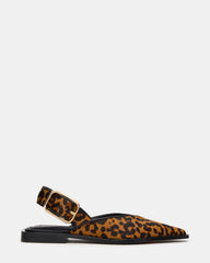 SHAY Leopard Pointed-Toe Slingback Ballet Women's Flat | Steve Madden