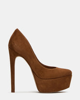 SILENE Chestnut Suede Platform Pump Stiletto Women's Heel | Steve Madden
