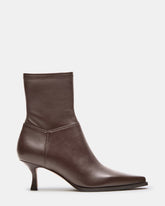 STASIA Brown Pointed-Toe Kitten Heel Women's Ankle Boot | Steve Madden