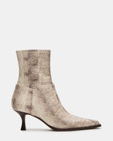 STASIA Natural Snake Pointed-Toe Kitten Heel Women's Ankle Boot | Steve Madden