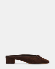 STEFFI Mule Brown Suede Ballet Bow Women's Block Heel | Steve Madden