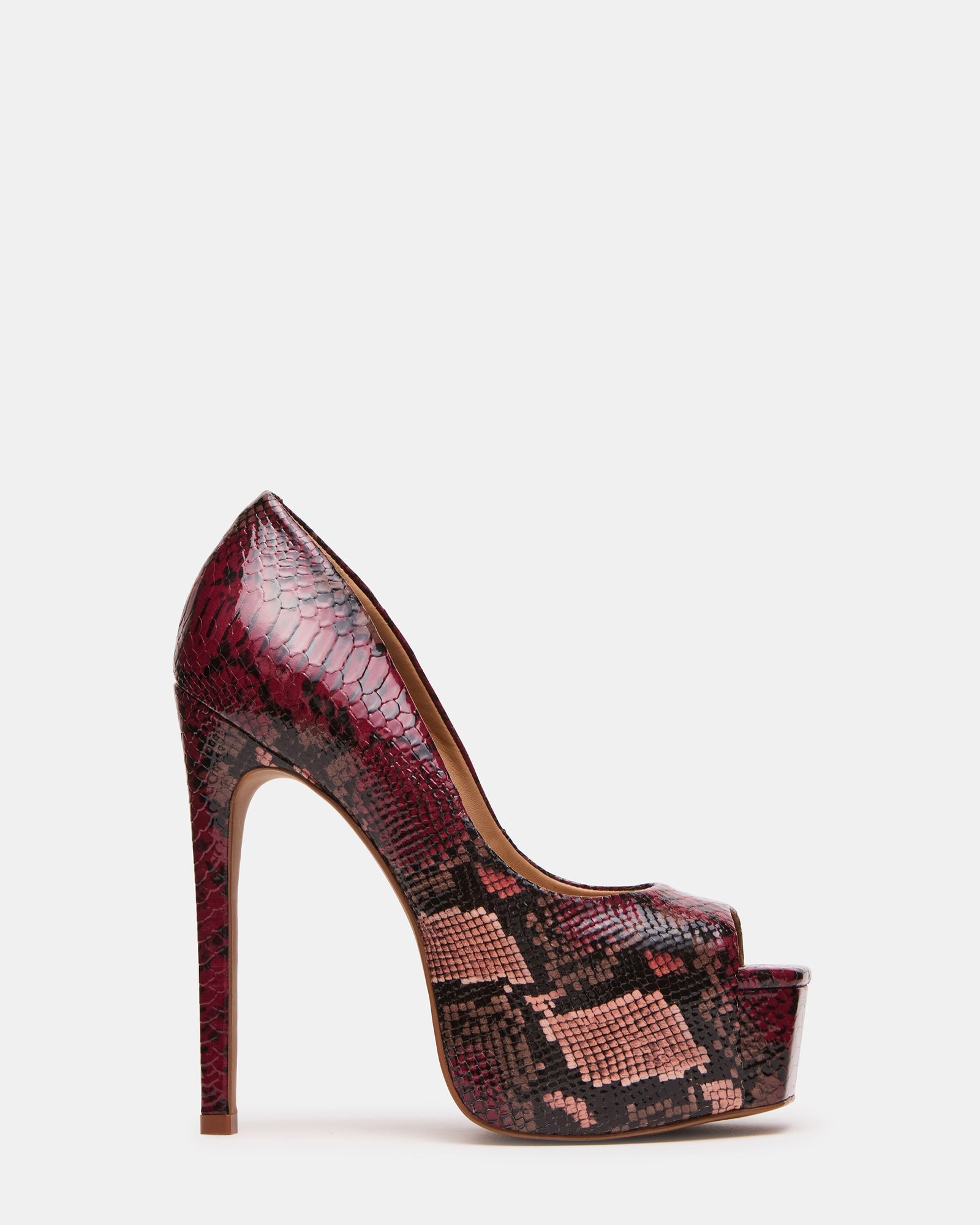 STELAN Purple Snake Platform Square-Toe Stiletto Women's Heel | Steve Madden