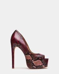 STELAN Purple Snake Platform Square-Toe Stiletto Women's Heel | Steve Madden