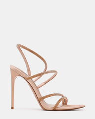 SYLO Champagne Rhinestones Embellished Strappy Women's Stiletto Heel | Steve Madden
