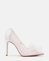 TAFFY White Bow Pointed-Toe Stiletto Pump Women's Heel | Steve Madden