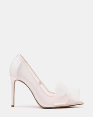 TAFFY White Bow Pointed-Toe Stiletto Pump Women's Heel | Steve Madden