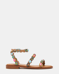TAWNIE Bright Multi Stone Strappy Ankle Strap Women's Sandal | Steve Madden