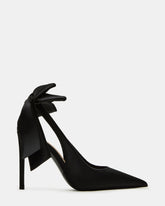 TEACUP Black Satin Women's Pointed-Toe Slingback Heel | Steve Madden