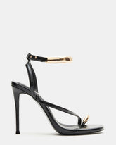 TIA Black Strappy Open-Toe Stiletto Women's Heel | Steve Madden