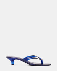 TRACIE Jelly Navy Thong Strap Women's Kitten Heel | Steve Madden