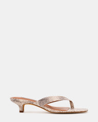 TRACIE Natural Snake Thong Strap Women's Kitten Heel | Steve Madden
