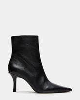 TRUCE Black Leather Pointed-Toe Women's Ankle Boot | Steve Madden