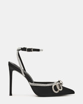 VIABLE Black Women's Rhinestone-Embellished Stilettos | Steve Madden