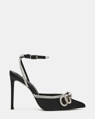 VIABLE Black Women's Rhinestone-Embellished Stilettos | Steve Madden