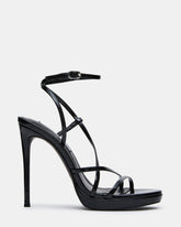 WESS Black Patent Strappy Women's Stiletto Heel | Steve Madden