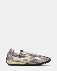 ZION Pewter Low-Top Lace-Up Women's Sneaker | Steve Madden