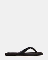 TRELLA Black Suede Square-Toe Thong Women's Sandal | Steve Madden