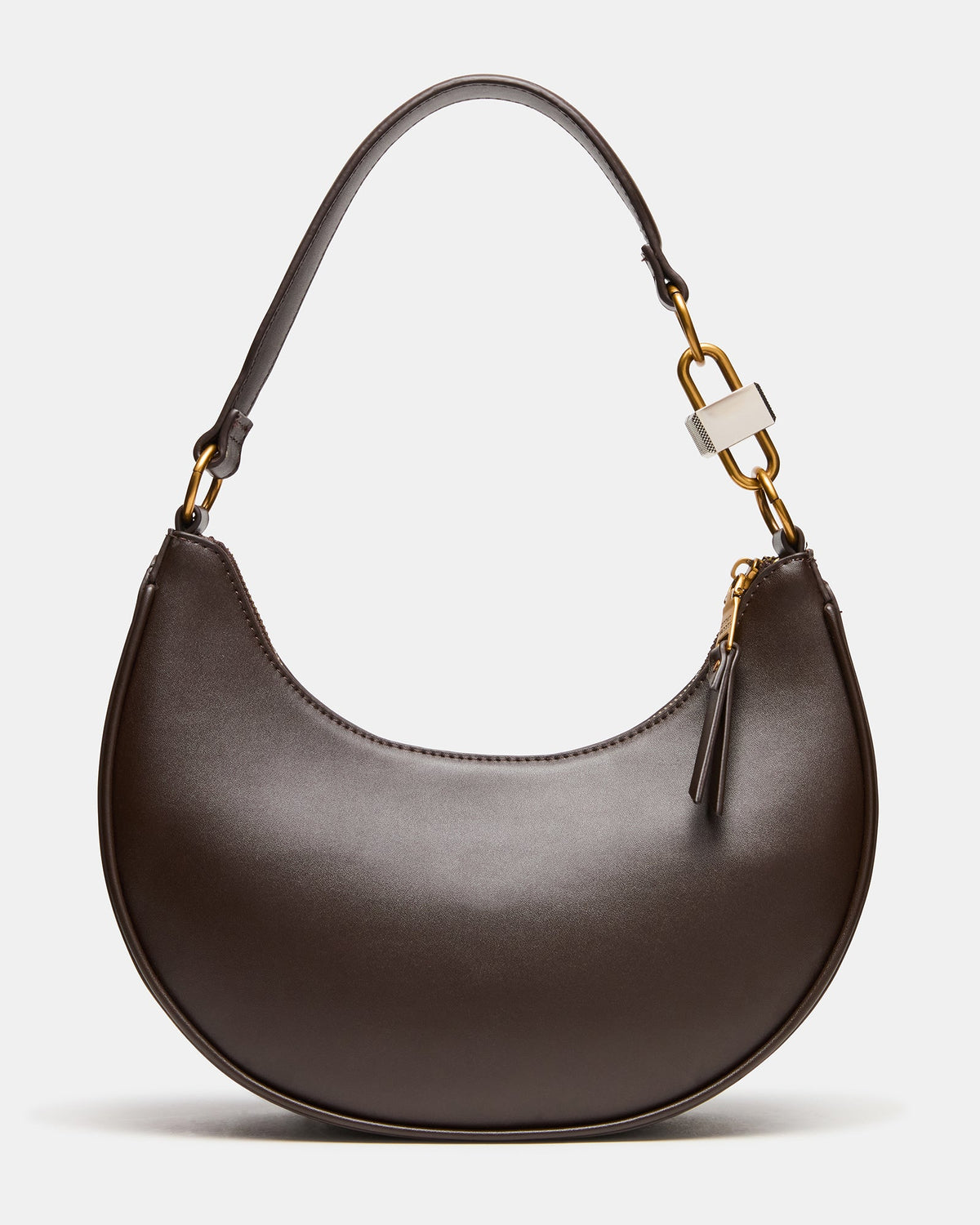LOHAN Bag Walnut Structured Hobo Shoulder Handbag | Steve Madden