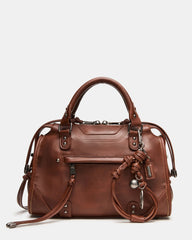 RIGGS BAG RUST Slouchy Top-Handle Crossbody Satchel Handbag | Steve Madden