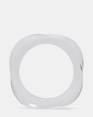CURVED RETRO BRACELET Clear Women's Bangle Bracelet | Steve Madden