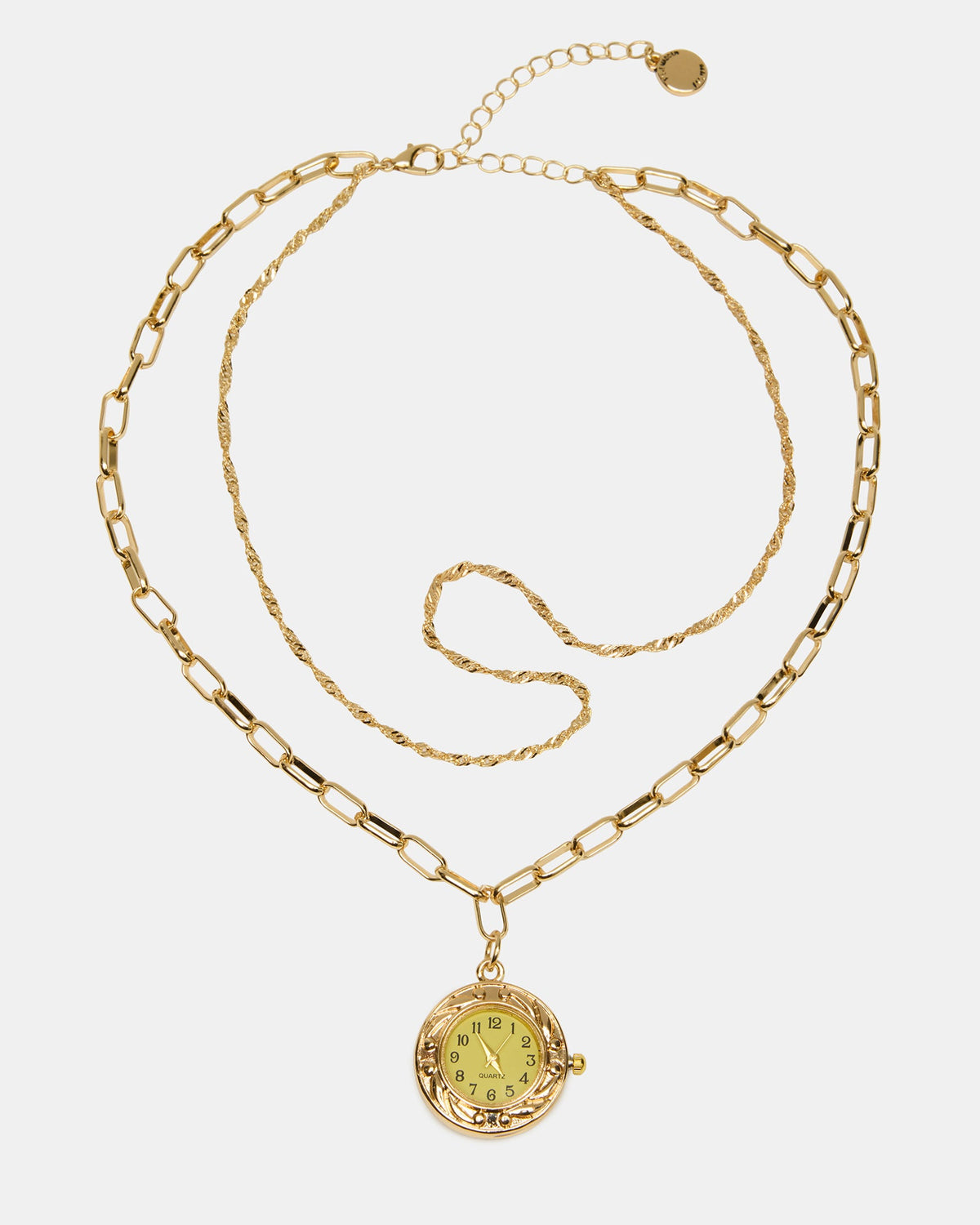 WATCH PENDANT Gold Layered Women's Necklace | Steve Madden