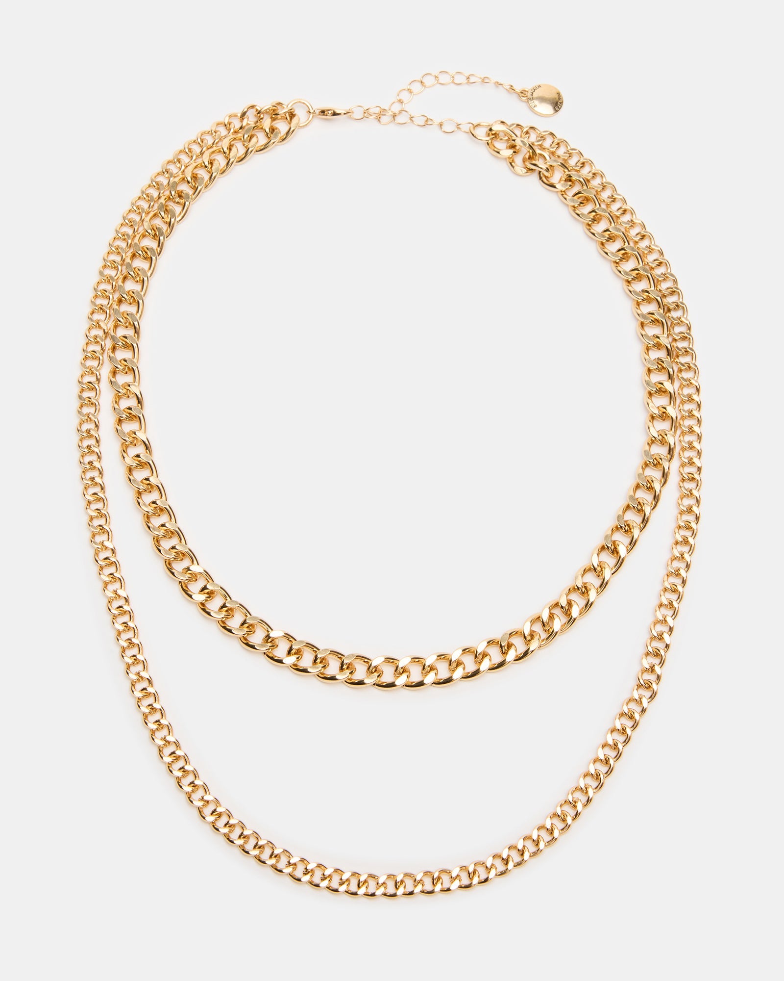 MULTI-ROW LINK CHAIN Gold Layered Necklace | Steve Madden