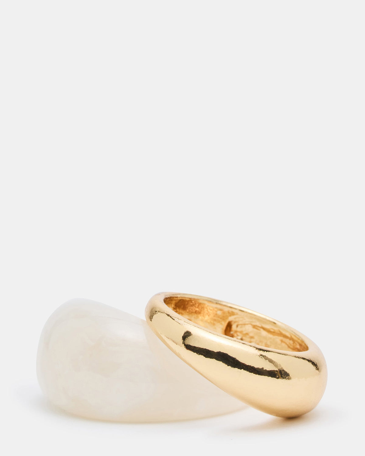 RESIN RING SET Natural Women's Rings | Steve Madden