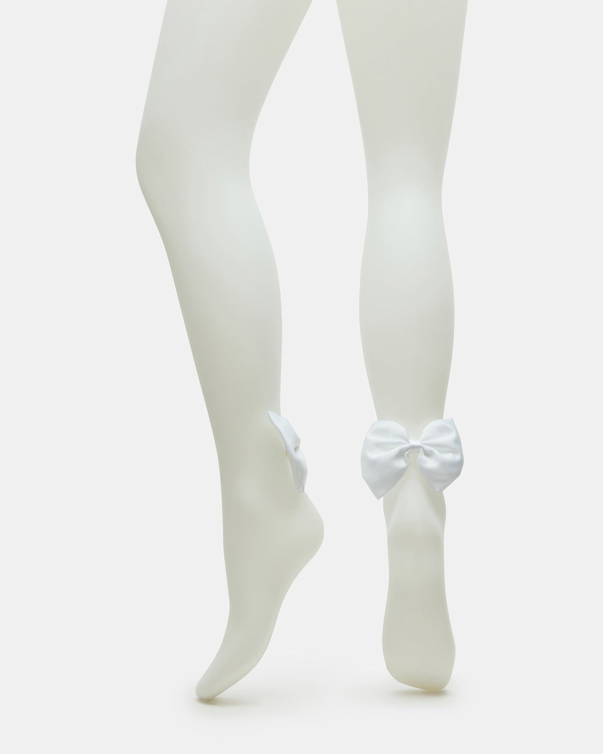 BRIDAL BOW TIGHTS Sheer White Women's Footed Tights | Steve Madden