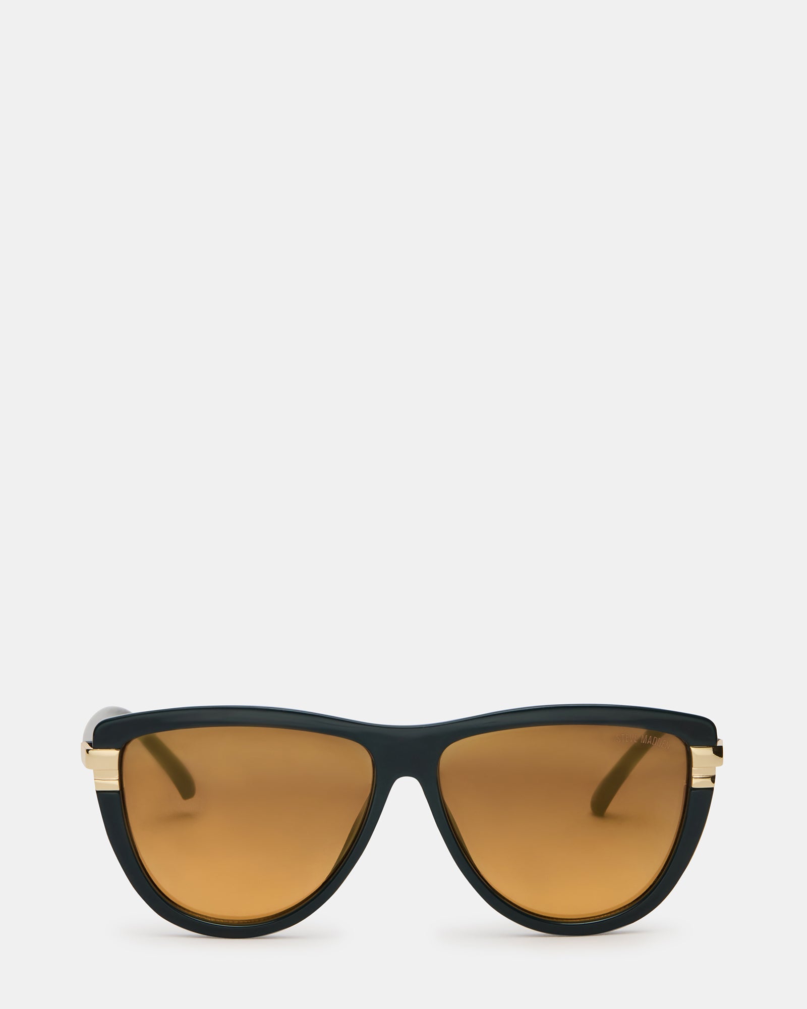 DONI Black Frame Cateye Green Lens Sunglasses | Steve Madden