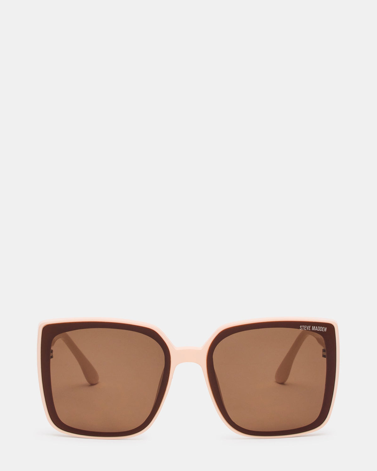 MALERIE Tan Frame Square Brown Lens Sunglasses | Steve Madden