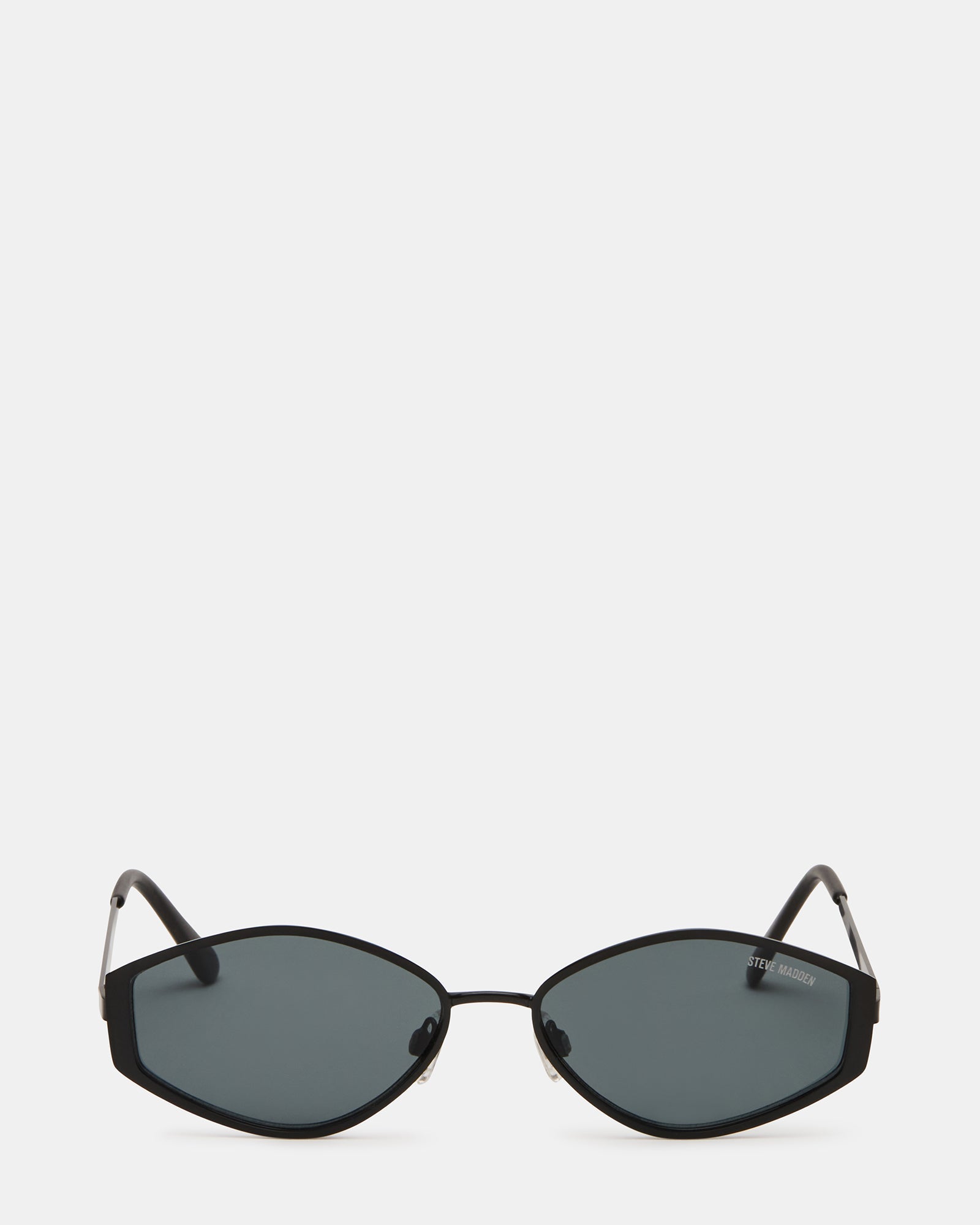 SHONDA Black Frame Rectangle Gradient Lens Sunglasses | Steve Madden
