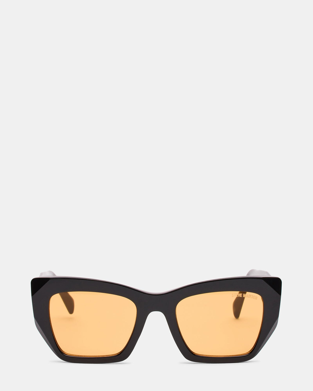TIVI Black Frame Square Cateye Orange Lens Sunglasses | Steve Madden