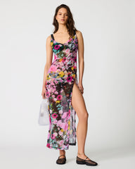 DAZEY FIELDS MULTI BIKINI COVER-UP Flowy Mesh Women's Swim Cover-Up | Steve Madden