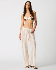 CROCHET BIKINI COVER-UP Pearl Crochet Wide-Leg Women's Swim Cover-Up | Steve Madden