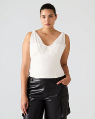 ADDISYN Antique V-neck Sleeveless Mesh Women's Top | Steve Madden