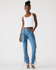 SKINNY DUO Denim Women's Skinny Cargo Pants | Steve Madden
