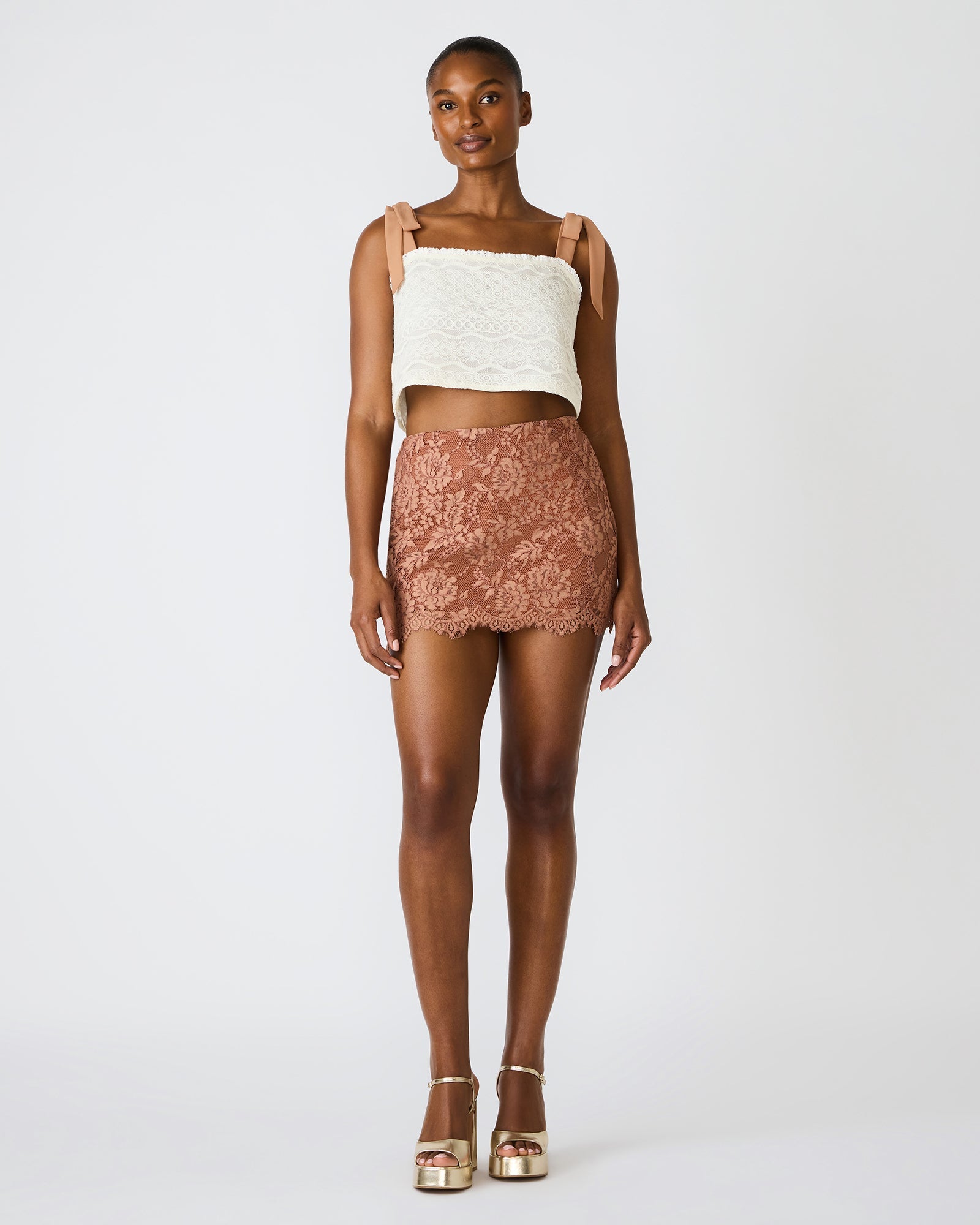 CINDI Mocha Heather Women's Skirt | Steve Madden