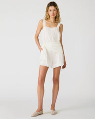 ODELLE Antique Sleeveless Eyelet Scarf Women's Romper | Steve Madden
