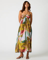 YAZMINA Marble Halter Beads Flowy Women's Maxi Dress | Steve Madden