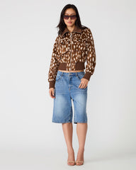 HUNTON Abstract Dot Animal Print Zip-Up Women's Jacket | Steve Madden